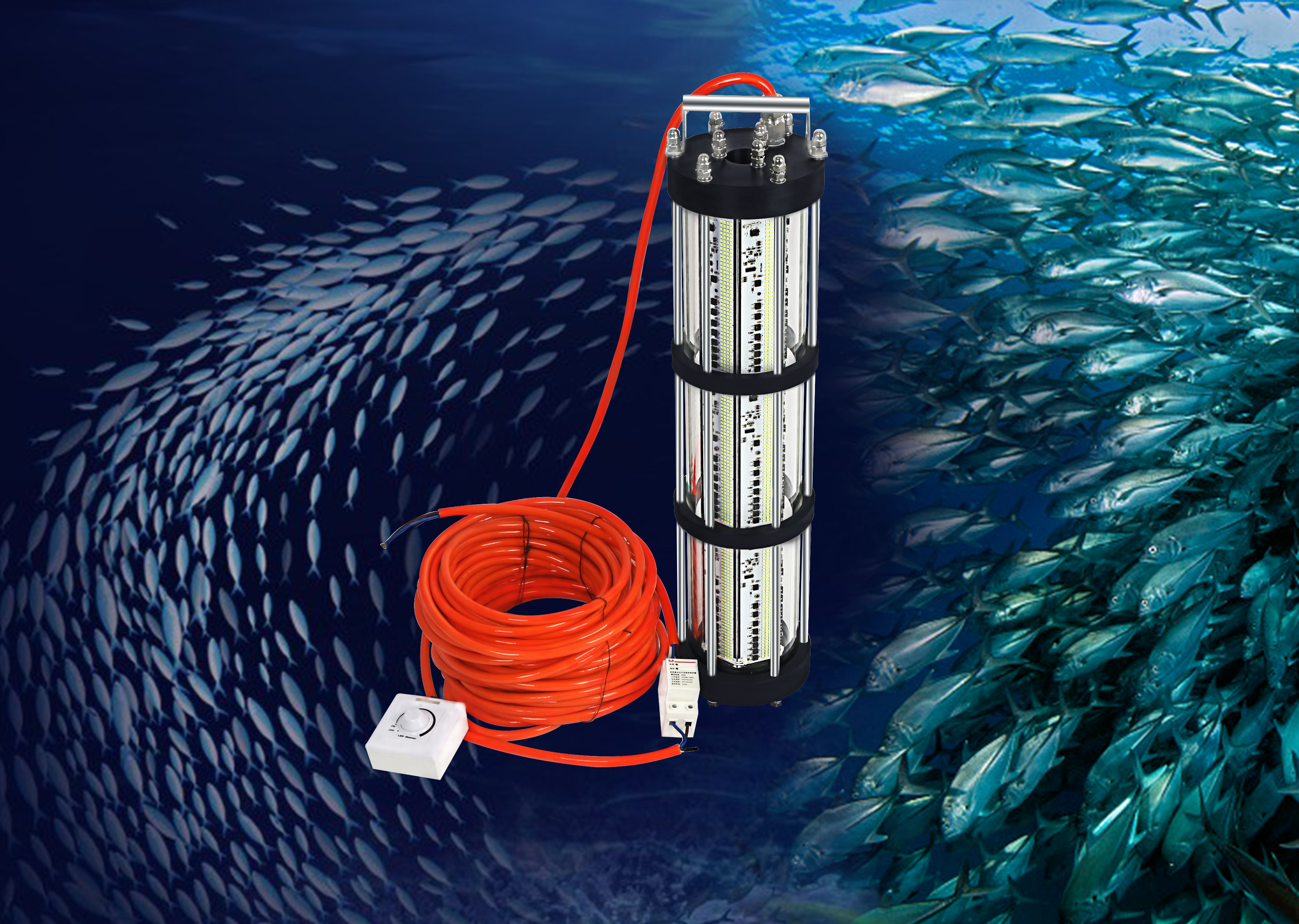 GOTOTOP Lumière de pêche sous-marine Lampe marine de bateau